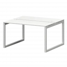 Бенч двойной на металлокаркасе СМС2-О-16К.120.Пр50 Белый/Белый 1600x1236x750 Смарт