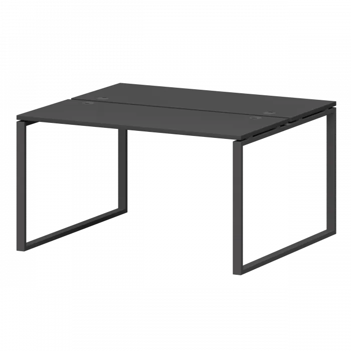 Бенч двойной на металлокаркасе СМС2-О-16К.120.Пр25 Графит/Антрацит 1600x1236x750 Смарт
