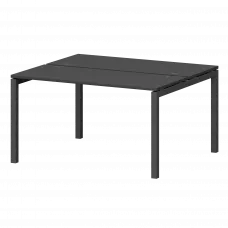 Бенч двойной на металлокаркасе СМС2-П-16К.120.Пр50 Графит/Антрацит 1600x1236x750 Смарт