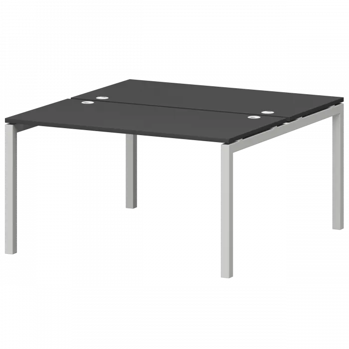 Бенч двойной на металлокаркасе СМС2-П-10К.149.Пр50 Графит/Белый 1000x1496x750 Смарт