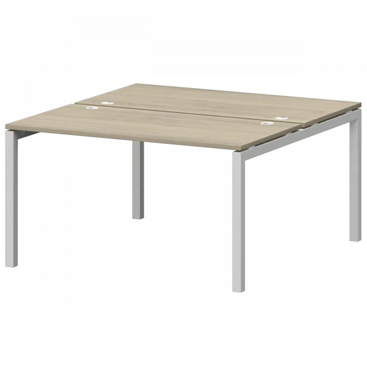 Бенч двойной на металлокаркасе СМС2-П-18К.149.Пр50 Кронберг/Белый 1800x1496x750 Смарт