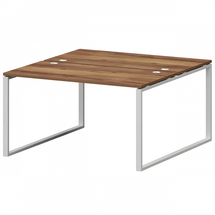 Бенч двойной на металлокаркасе СМС2-О-14К.149.Пр25 Таксония/Белый 1400x1496x750 Смарт