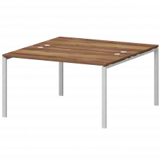 Бенч двойной на металлокаркасе СМС2-П-18К.149.Пр25 Таксония/Белый 1800x1496x750 Смарт