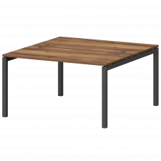 Бенч двойной на металлокаркасе СМС2-П-16К.149.Пр50 Таксония/Антрацит 1600x1496x750 Смарт