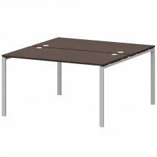 Бенч двойной на 2 рабочих места АМБ-002 Дуб венге/Белый 1200x1496x760 Арго-М