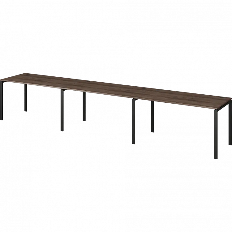 Бенч линейный на 3 рабочих места АМБЛ-002-3 Лагос/Антрацит 3600x730x760 Арго-М