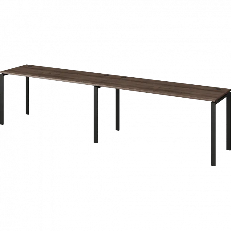 Бенч линейный на 2 рабочих места АМБЛ-005.60 Лагос/Антрацит 3600x600x760 Арго-М