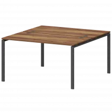 Бенч двойной на металлокаркасе СМС2-П-16К.149.Пр25 Таксония/Антрацит 1600x1496x750 Смарт