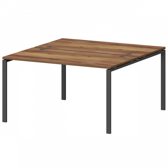 Бенч двойной на металлокаркасе СМС2-П-16К.149.Пр25 Таксония/Антрацит 1600x1496x750 Смарт