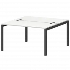 Бенч двойной на металлокаркасе СМС2-П-16К.149.Пр50 Белый/Антрацит 1600x1496x750 Смарт