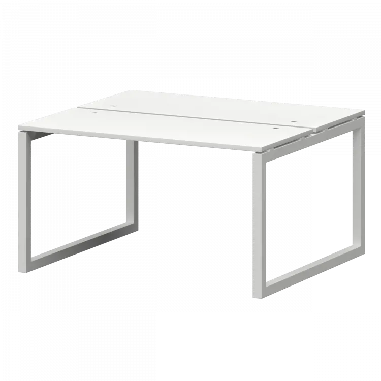 Бенч двойной на металлокаркасе СМС2-О-18К.120.Пр50 Белый/Белый 1800x1236x750 Смарт