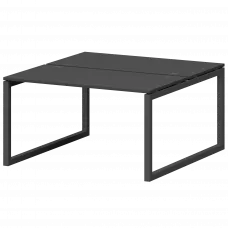 Бенч двойной на металлокаркасе СМС2-О-12К.149.Пр50 Графит/Антрацит 1200x1496x750 Смарт