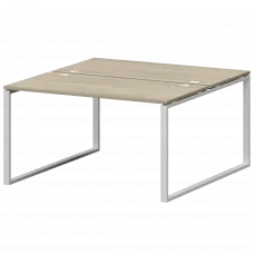 Бенч двойной на металлокаркасе СМС2-О-14К.149.Пр25 Кронберг/Белый 1400x1496x750 Смарт