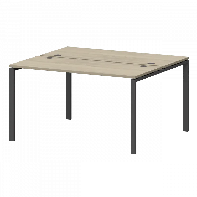 Бенч двойной на металлокаркасе СМС2-П-16К.120.Пр25 Кронберг/Антрацит 1600x1236x750 Смарт