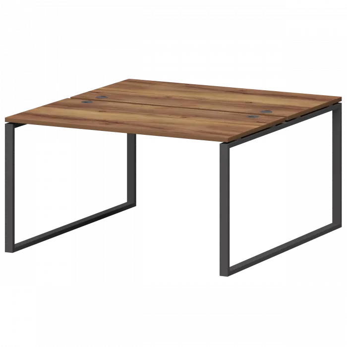 Бенч двойной на металлокаркасе СМС2-О-14К.149.Пр25 Таксония/Антрацит 1400x1496x750 Смарт