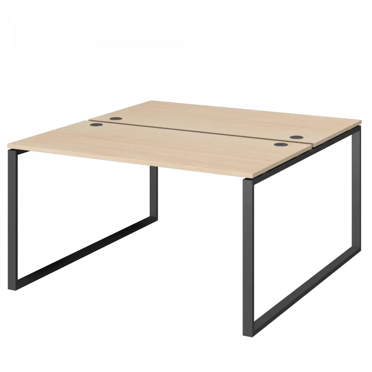 Бенч двойной на 2 рабочих места АМБ.О-002.60 Бук/Антрацит 1200x1236x760 Арго-М