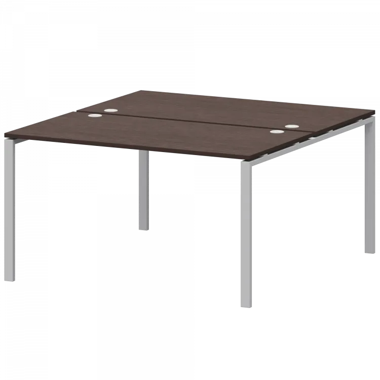 Бенч двойной на 2 рабочих места АМБ-005 Дуб венге/Белый 1800x1496x760 Арго-М