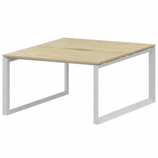 Бенч двойной на 2 рабочих места на металлокаркасе НТМП.О.Б2-120 Баттл Рок/Белый 1200x1496x750 Аргентум-МП