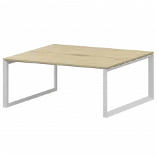 Бенч двойной на 2 рабочих места на металлокаркасе НТМП.О.Б2-160 Баттл Рок/Белый 1600x1496x750 Аргентум-МП