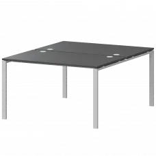 Бенч двойной на 2 рабочих места АМБ-002 Антрацит/Белый 1200x1496x760 Арго-М