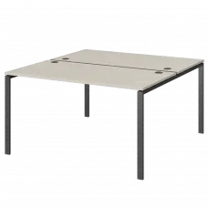 Бенч двойной на 2 рабочих места АМБ-003 Ясень шимо/Антрацит 1400x1496x760 Арго-М