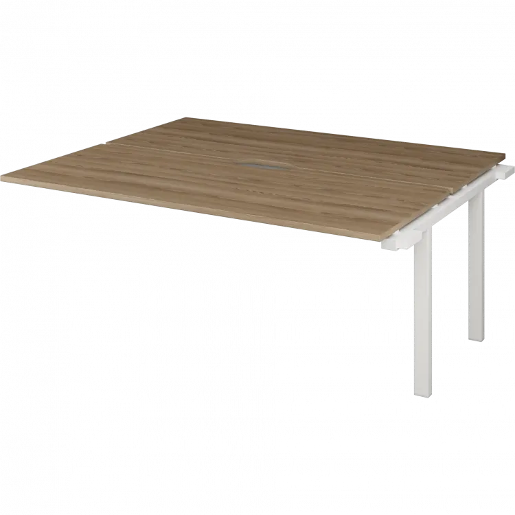 Модуль двойной на металлокаркасе НТМП.ПО.Б2-200Э Дуб сафари/Белый 2000x1496x750 Аргентум-МП