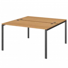 Бенч двойной на 2 рабочих места АМБ-004 Ольха/Антрацит 1600x1496x760 Арго-М