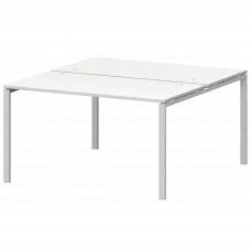 Бенч двойной на металлокаркасе СМС2-П-18К.149.Пр25 Белый/Белый 1800x1496x750 Смарт