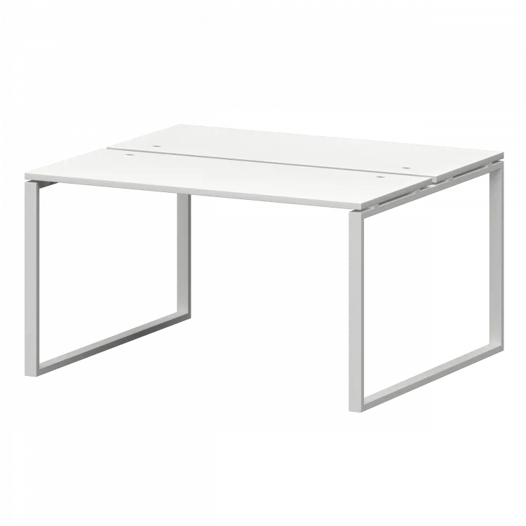 Бенч двойной на металлокаркасе СМС2-О-10К.120.Пр25 Белый/Белый 1000x1236x750 Смарт
