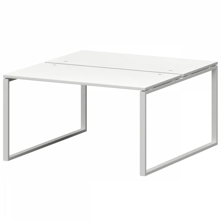 Бенч двойной на металлокаркасе СМС2-О-12К.149.Пр25 Белый/Белый 1200x1496x750 Смарт