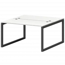 Бенч двойной на металлокаркасе СМС2-О-16К.149.Пр50 Белый/Антрацит 1600x1496x750 Смарт