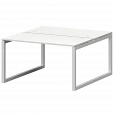 Бенч двойной на металлокаркасе СМС2-О-10К.149.Пр50 Белый/Белый 1000x1496x750 Смарт