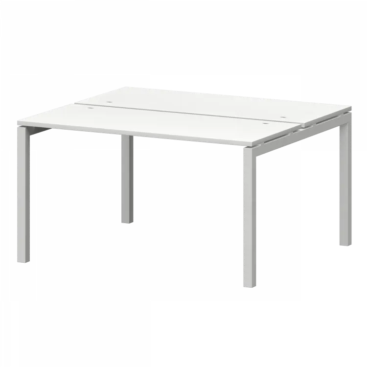 Бенч двойной на металлокаркасе СМС2-П-18К.120.Пр50 Белый/Белый 1800x1236x750 Смарт