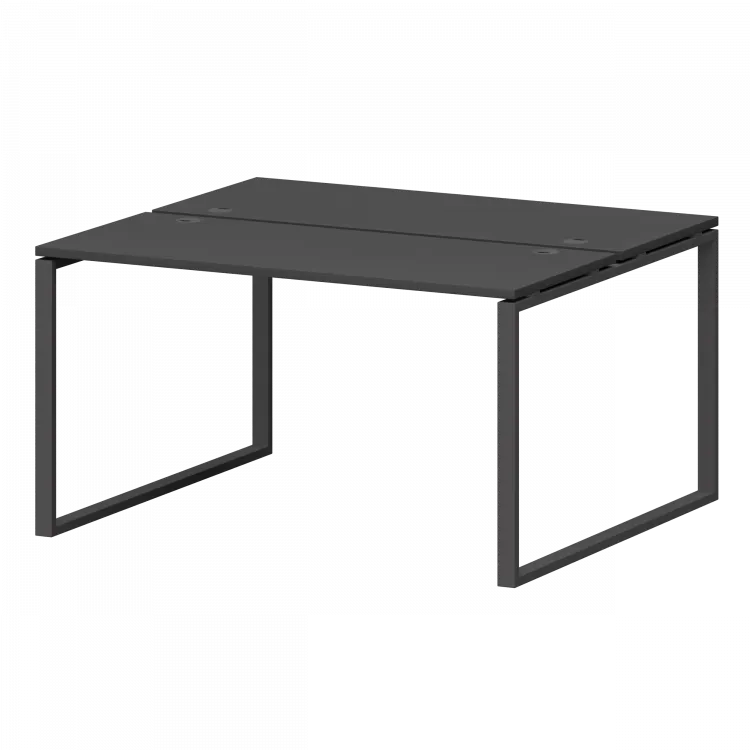 Бенч двойной на металлокаркасе СМС2-О-10К.120.Пр25 Графит/Антрацит 1000x1236x750 Смарт