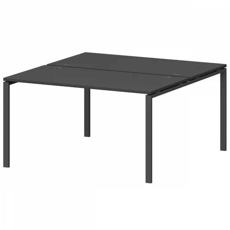 Бенч двойной на металлокаркасе СМС2-П-10К.149.Пр25 Графит/Антрацит 1000x1496x750 Смарт