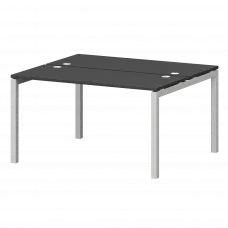 Бенч двойной на металлокаркасе СМС2-П-10К.120.Пр50 Графит/Белый 1000x1236x750 Смарт