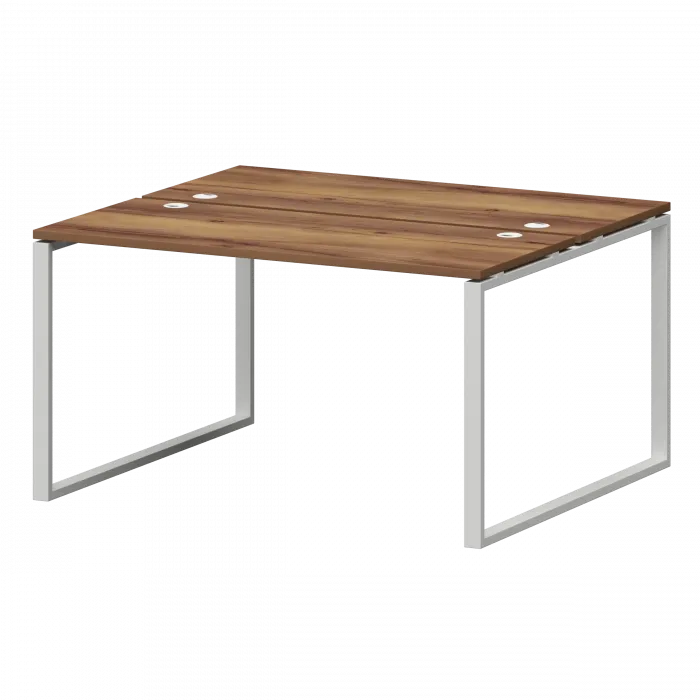 Бенч двойной на металлокаркасе СМС2-О-18К.120.Пр25 Таксония/Белый 1800x1236x750 Смарт