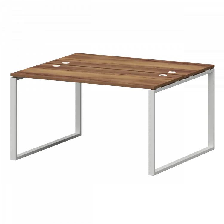 Бенч двойной на металлокаркасе СМС2-О-18К.120.Пр25 Таксония/Белый 1800x1236x750 Смарт