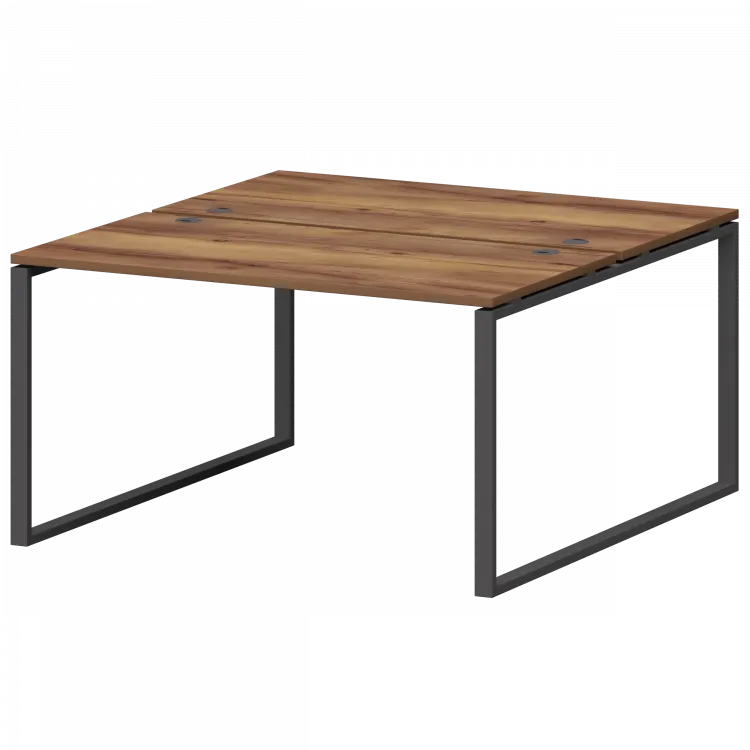 Бенч двойной на металлокаркасе СМС2-О-18К.149.Пр25 Таксония/Антрацит 1800x1496x750 Смарт