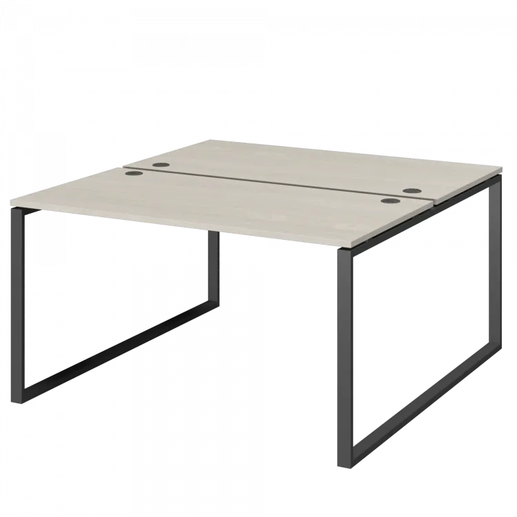 Бенч двойной на 2 рабочих места АМБ.О-003 Ясень шимо/Антрацит 1400x1496x760 Арго-М