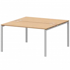 Бенч двойной на 2 рабочих места АМБ-003 Ольха/Белый 1400x1496x760 Арго-М