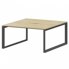 Бенч двойной на 2 рабочих места на металлокаркасе НТМП.О.Б2-140 Баттл Рок/Антрацит 1400x1496x750 Аргентум-МП