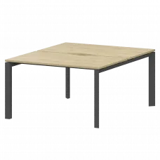 Бенч двойной на 2 рабочих места на металлокаркасе НТМП.П.Б2-120 Баттл Рок/Антрацит 1200x1496x750 Аргентум-МП