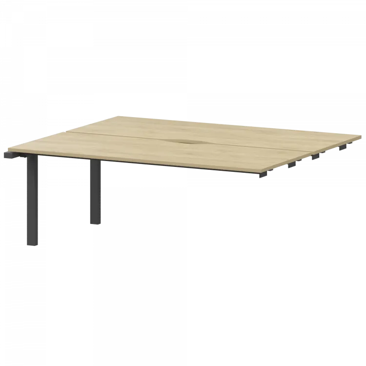 Модуль двойной на металлокаркасе НТМП.ПО.Б2-180Э Баттл Рок/Антрацит 1800x1496x750 Аргентум-МП