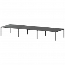 Бенч двойной на 6 рабочих мест АМБ-002-6 Антрацит/Антрацит 3600x1496x760 Арго-М