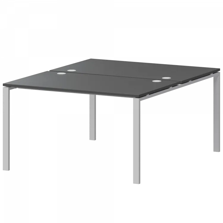 Бенч двойной на 2 рабочих места АМБ-002.60 Антрацит/Белый 1200x1236x760 Арго-М