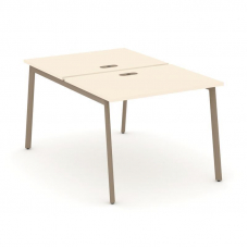 Estetica Рабочая станция 2 места ES.D.RS-2.1-LP Сатин/Металл Латте 980*1500*750