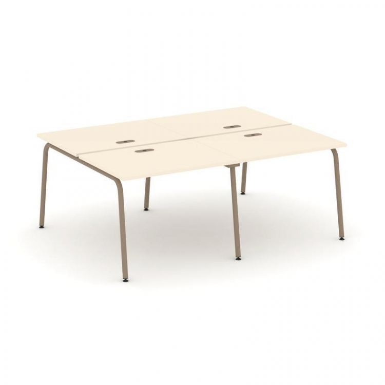 Estetica Рабочая станция 4 места ES.D.RS-4.1-LK Сатин/Металл Латте 1960*1500*750