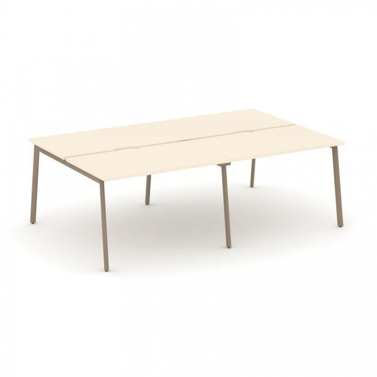 Estetica Рабочая станция 4 места ES.D.RS-4.2-VP Сатин/Металл Латте 2360*1500*750