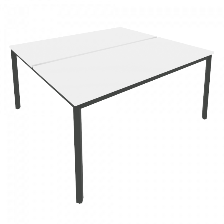 Slim Рабочая станция на металлокаркасе С.СП-6.3 Белый/Металл Антрацит 1580*1475*750